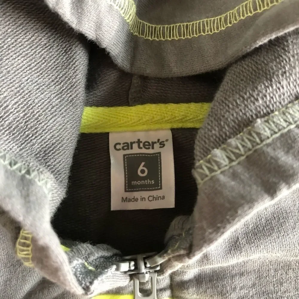 NWOT Carter’s Elephant hoody set & Stripe Snap Top Set